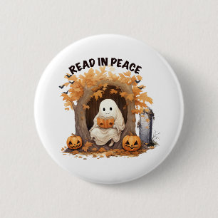 Read in Peace Boo Ghost 6 Cm Round Badge