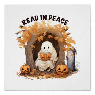 Read in Peace Boo Ghost Poster