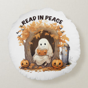 Read in Peace Boo Ghost Round Cushion