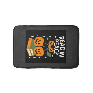 Read in Peace Funny Halloween Book Bath Mat