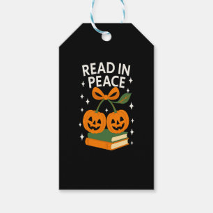Read in Peace Funny Halloween Book Gift Tags