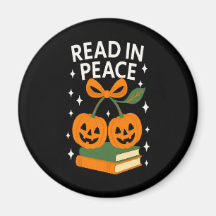 Read in Peace Funny Halloween Book Magnet