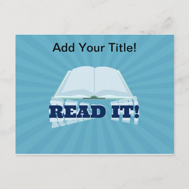 Read It  Go Promote Your Book Here Postcard (Front)