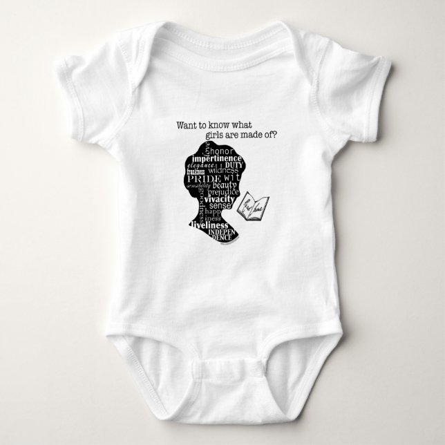 Read Jane Austen Baby Bodysuit (Front)