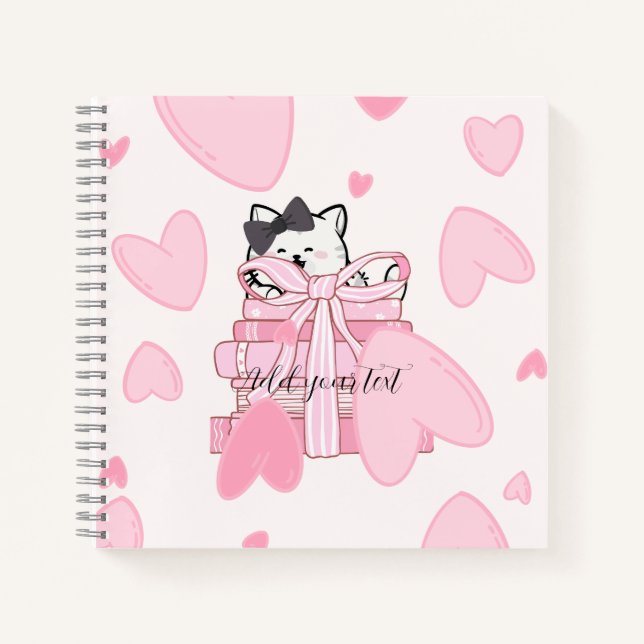 Read • Love • Write – Cat & Book Notebook (Front)