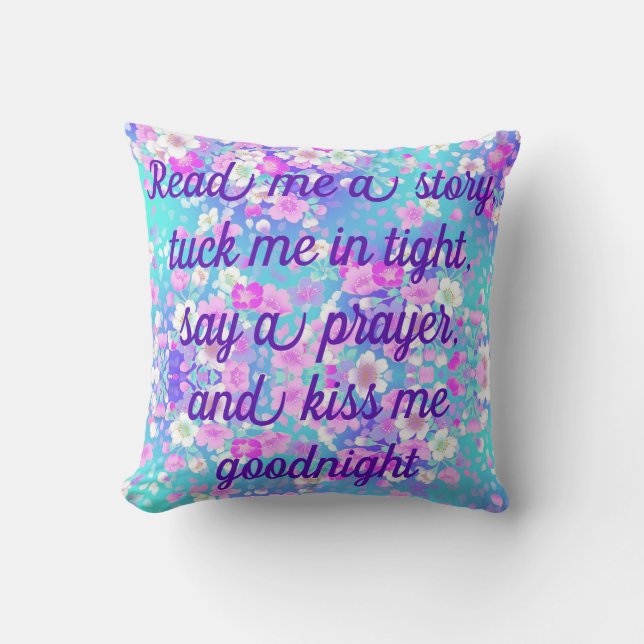 Read Me A Story Tuck Me In Pillow REVERSIBLE (Front)