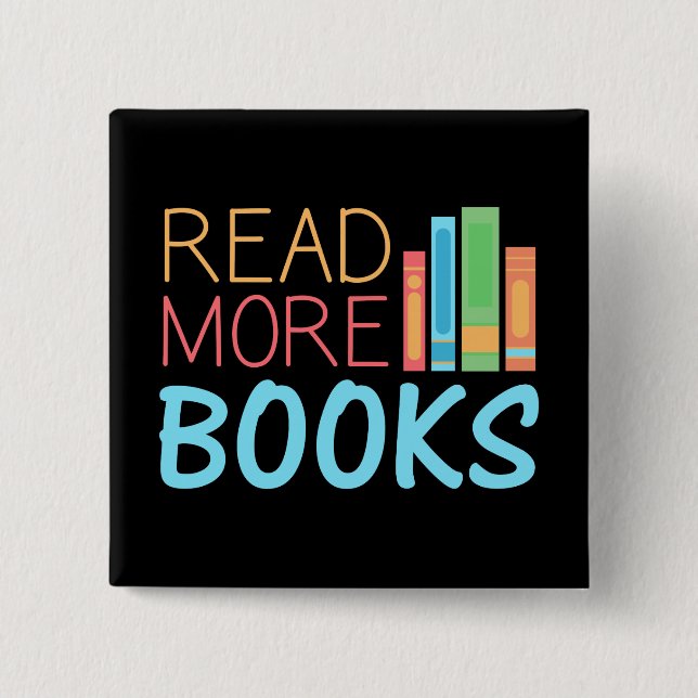 Read More Books 15 Cm Square Badge (Front)