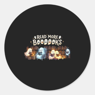 Read more books classic round sticker