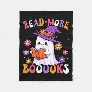 Read More Books Ghost Reading Book Funny Teacher H Fleece Blanket