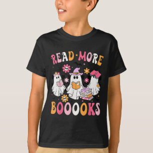 Read More Books Ghosts Reading Book Funny Teacher  T-Shirt