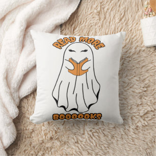 Read more Books Halloween Ghost Orange Cushion