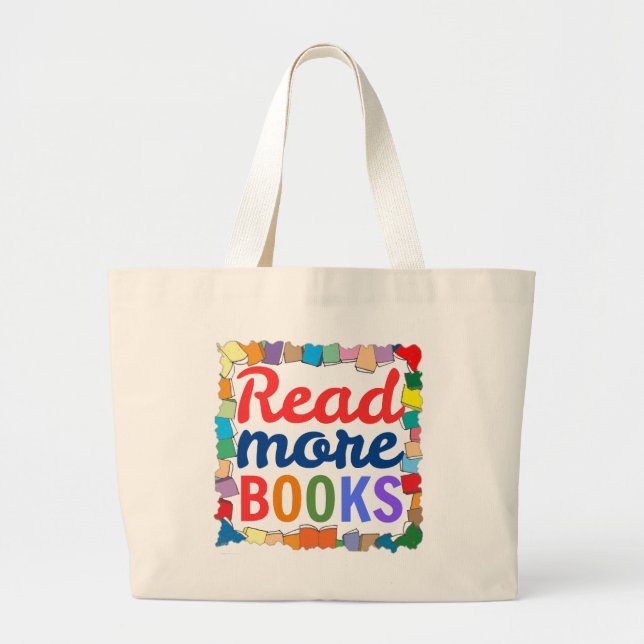 Read More Books Large Tote Bag (Front)