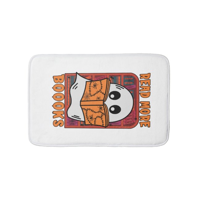 Read More Books Library Ghost Reading Halloween Bath Mat (Front)