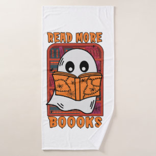 Read More Books Library Ghost Reading Halloween Bath Towel