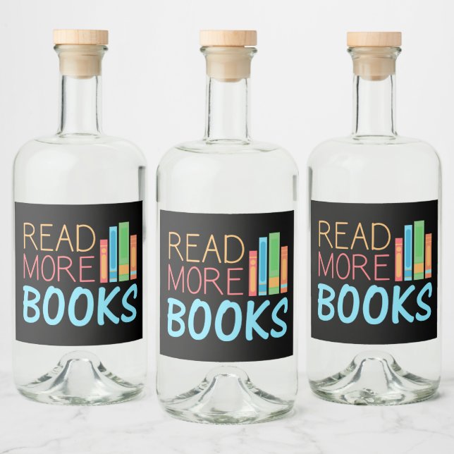 Read More Books Liquor Bottle Label (Bottles)