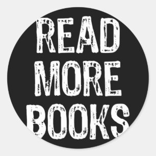 Read More Books Reading Reader Lovers Gift Christm Classic Round Sticker