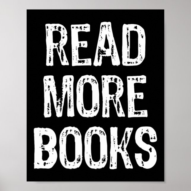 Read More Books Reading Reader Lovers Gift Christm Poster (Front)