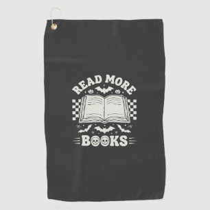 Read More Books Retro Halloween Book Lover Golf Towel