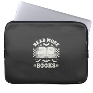 Read More Books Retro Halloween Book Lover Laptop Sleeve