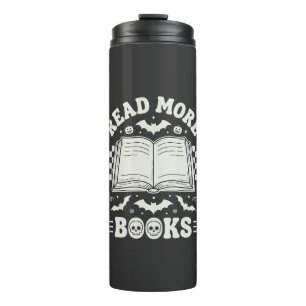 Read More Books Retro Halloween Book Lover Thermal Tumbler