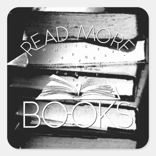Read More Books Square Sticker (Front)