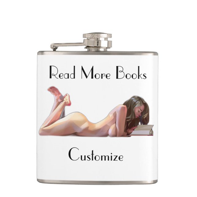 Read More Books Thunder_Cove  Hip Flask (Front)