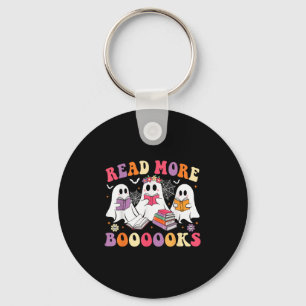 Read More Booooks Groovy Halloween Teacher Ghost B Key Ring