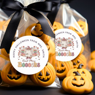 Read more booooks Halloween Treat Bag Sticker