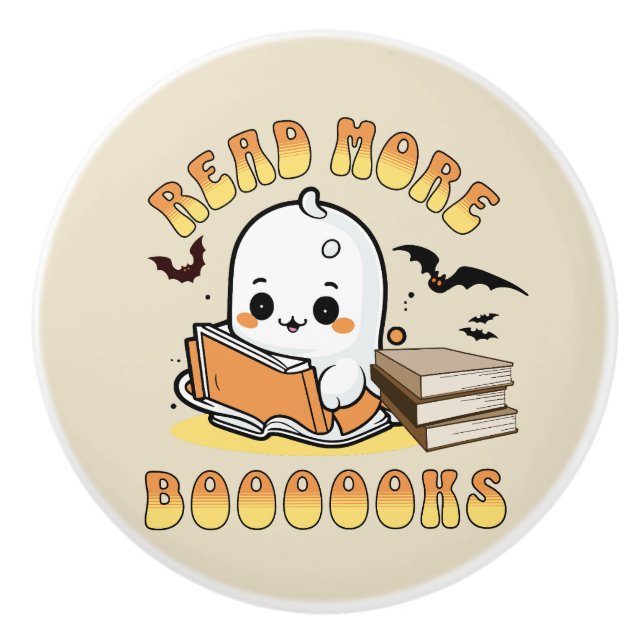 Read more boooooks ceramic knob (Front)