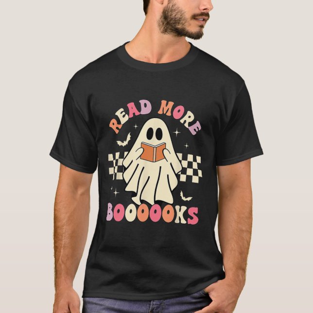 Read More Boooooks Cute Ghost Read More Boooooks H T-Shirt (Front)