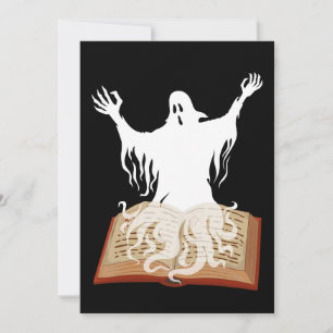 Read More Boooooks Ghost Book Halloween Invitation