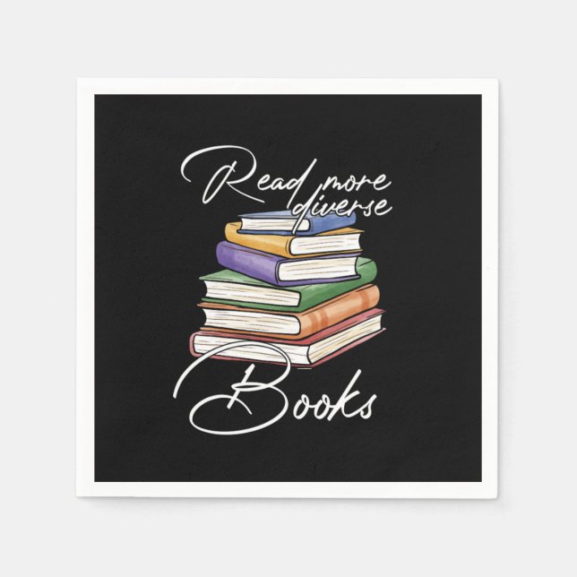 Read More Diverse Books I Love Books Napkin (Front)