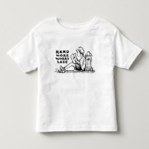 Read More Worry Less Boy Reading Toddler T-Shirt