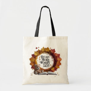Read More Worry Less Tote Bag - Aesthetic Autumn