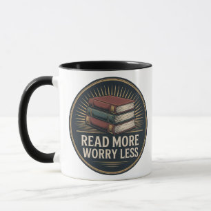 Read More Worry Less Vintage Book Lover Mug