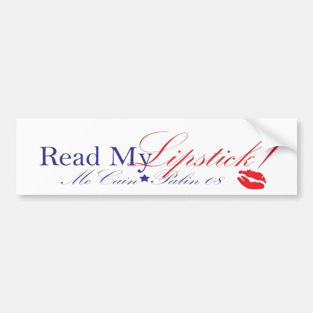 read my lipstick bumper sticker (Front)