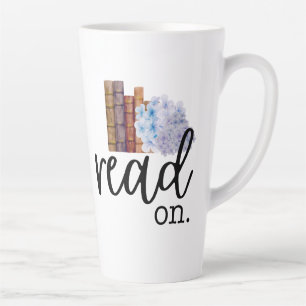 Read On (with Hydrangeas) Latte Mug