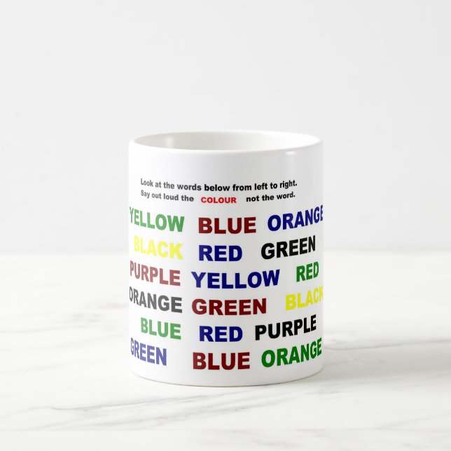 Read or say colour coffee mug (Center)