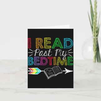 Read past bedtime reading enthusiasts bookish card