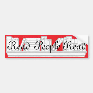 Read People Read Red Bumper Sticker