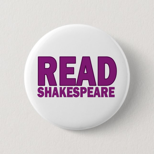 Read Shakespeare 6 Cm Round Badge (Front)