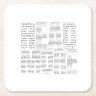 Read Square Paper Coaster