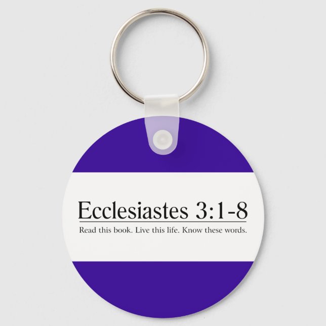 Read the Bible Ecclesiastes 3:1-8 Key Ring (Front)