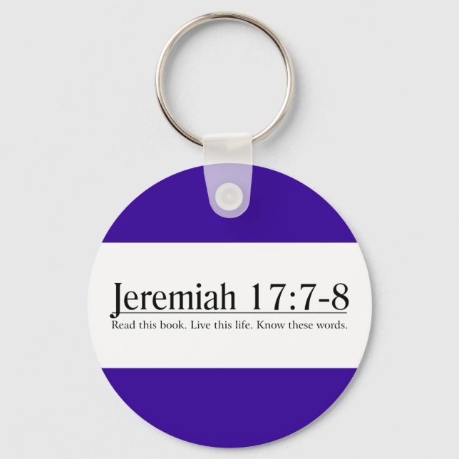 Read the Bible Jeremiah 17:7-8 Key Ring (Front)