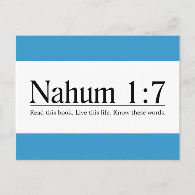 Read the Bible Nahum 1:7 Postcard (Front)