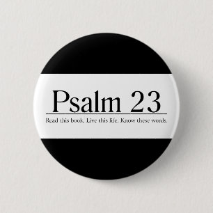 Read the Bible Psalm 23 6 Cm Round Badge