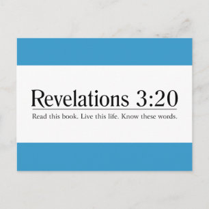 Read the Bible Revelations 3:20 Postcard