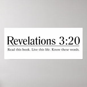 Read the Bible Revelations 3:20 Poster