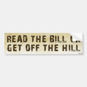 Read The Bill Bumper Sticker