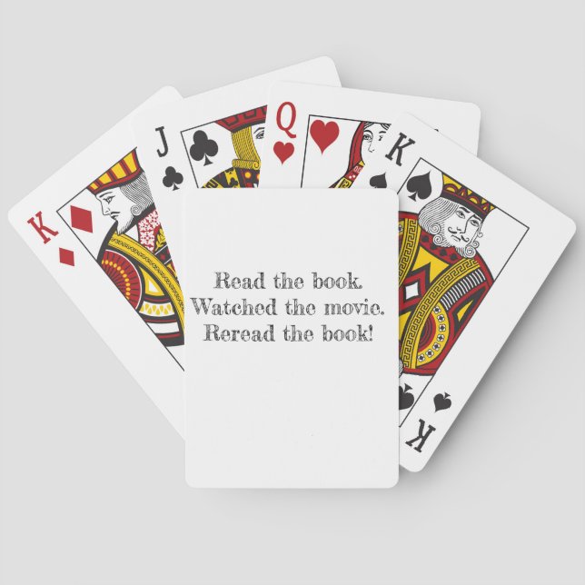 Read the book playing cards (Back)